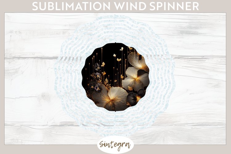 Glowing Pansies v8 Wind Spinner Sublimation