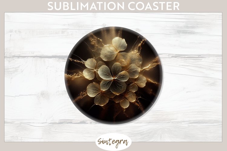 Glowing Periwinkles v1 Round Coaster Sublimation example image 1
