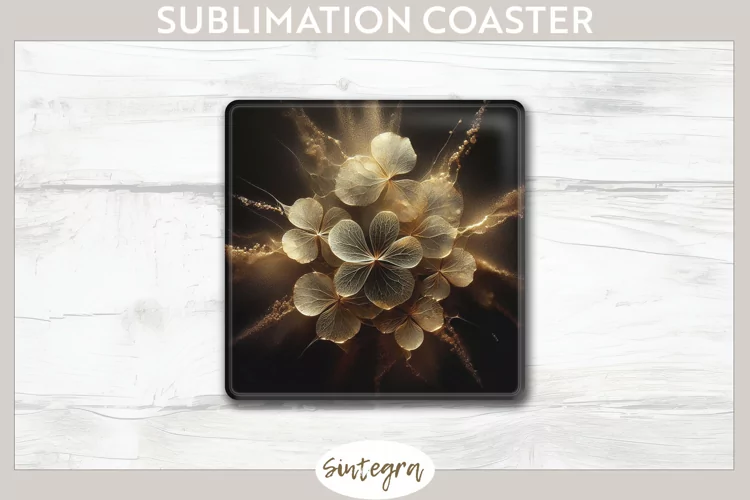 Glowing Periwinkles v1 Square Coaster Sublimation