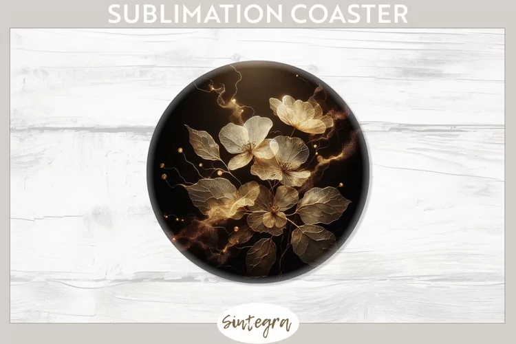 Glowing Periwinkles v2 Round Coaster Sublimation