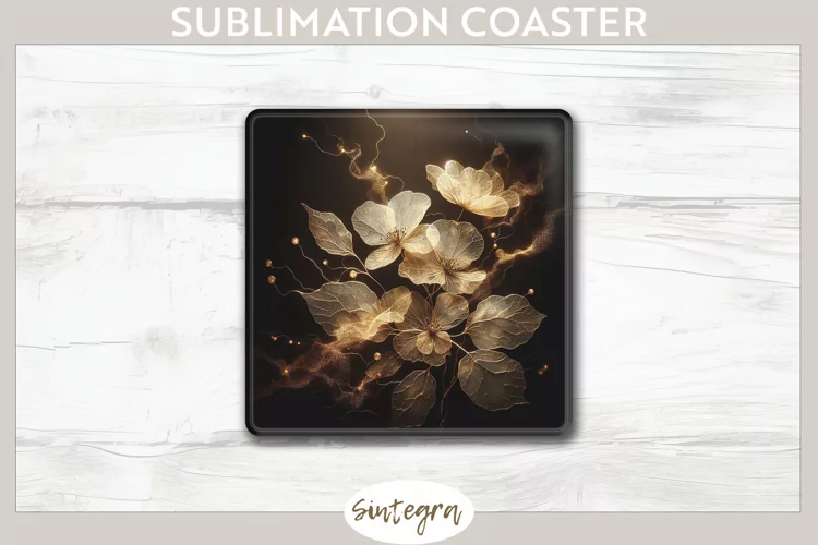 Glowing Periwinkles v2 Square Coaster Sublimation