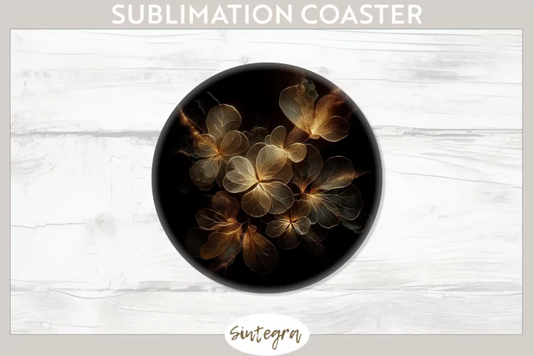Glowing Periwinkles v3 Round Coaster Sublimation