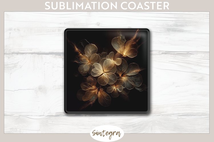Glowing Periwinkles v3 Square Coaster Sublimation example image 1