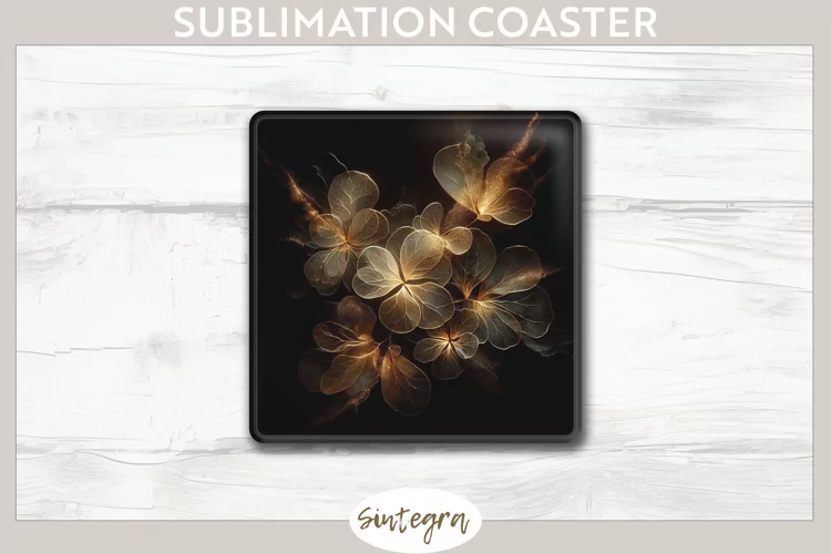 Glowing Periwinkles v3 Square Coaster Sublimation