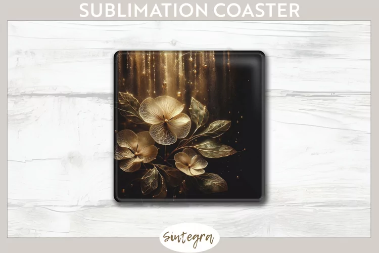 Glowing Periwinkles v4 Square Coaster Sublimation