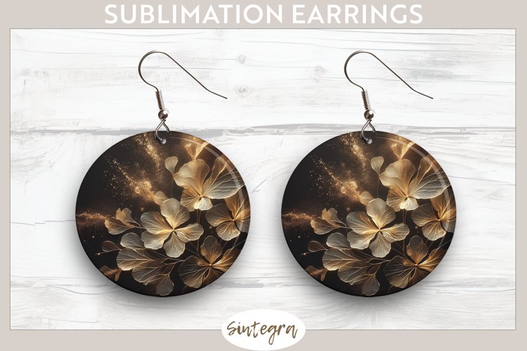 Glowing Periwinkles v5 Round Earrings Sublimation