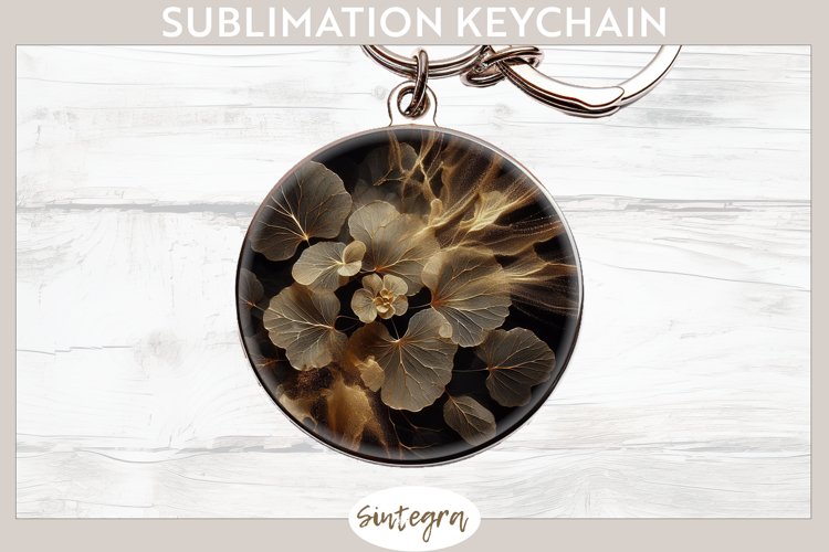 Glowing Periwinkles v6 Round Keychain Sublimation