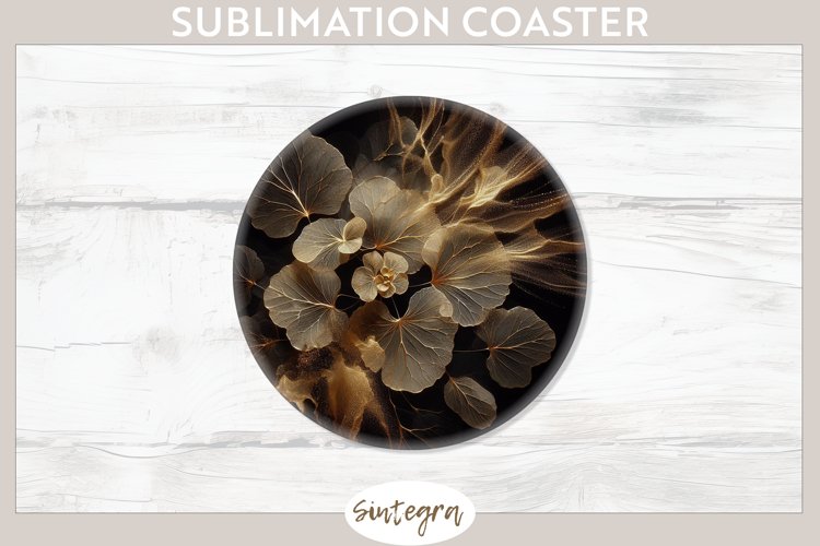 Glowing Periwinkles v6 Round Coaster Sublimation example image 1