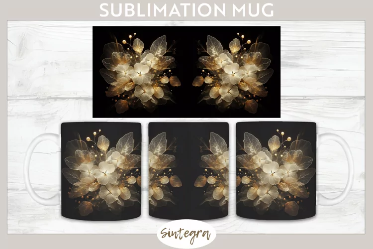 Glowing Periwinkles v7 Mug Wrap Sublimation