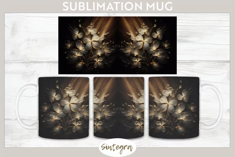 Glowing Periwinkles v8 Mug Wrap Sublimation