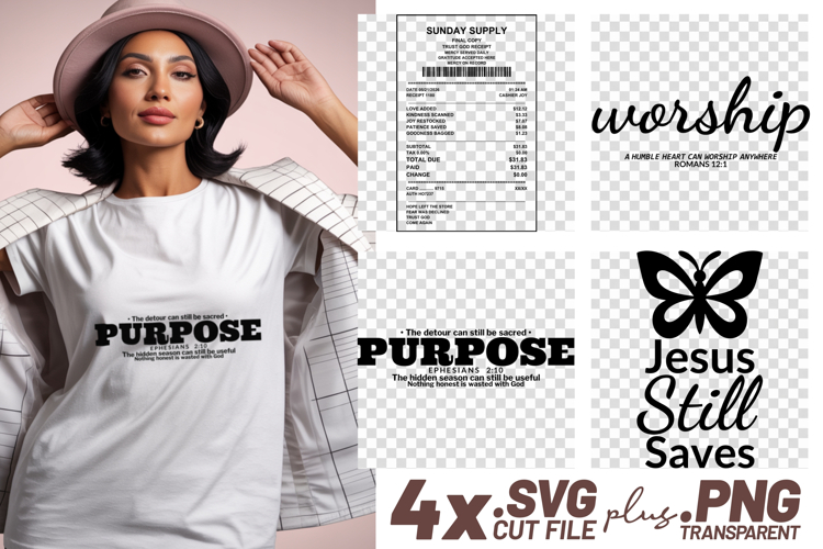 4x Christian Quotes Jesus Still Saves SVG Cut Files DIY Art example image 1