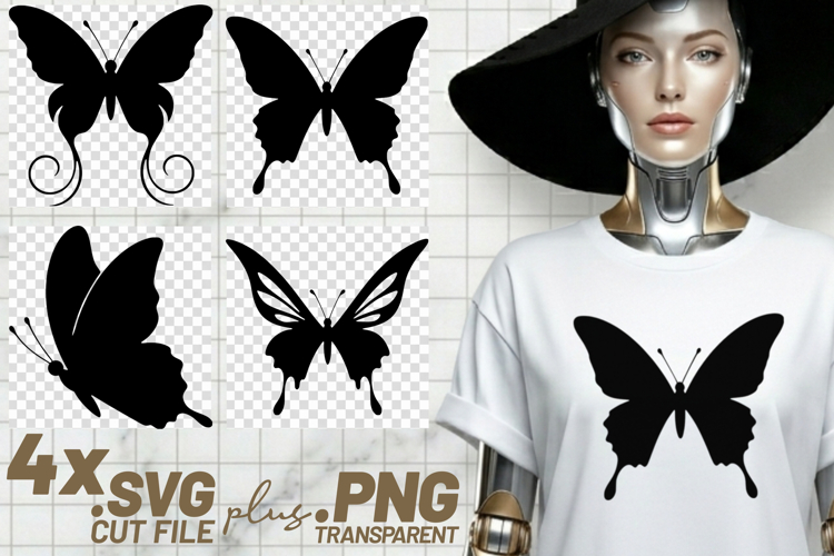 Silhouette Butterfly Svg Image 4