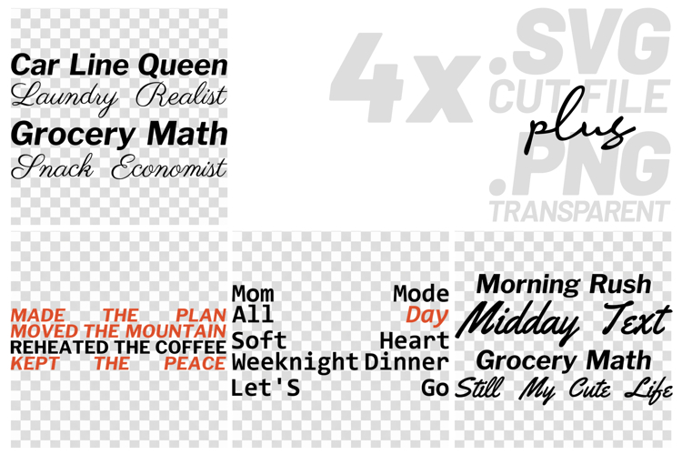 4x Funny Quotes Grocery Math Snack Economist SVG Cut Files