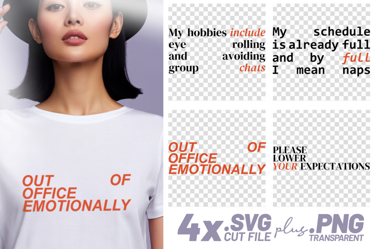 4x Funny Introvert Quotes Eye Roll Naps SVG Cut Files Cricut