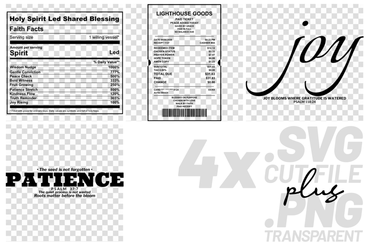 4x Inspirational Quotes Joy Blooms SVG Cut Files Hope Spirit example image 1