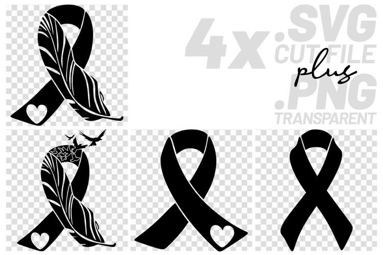 Cancer Ribbon Silhouette Image 4