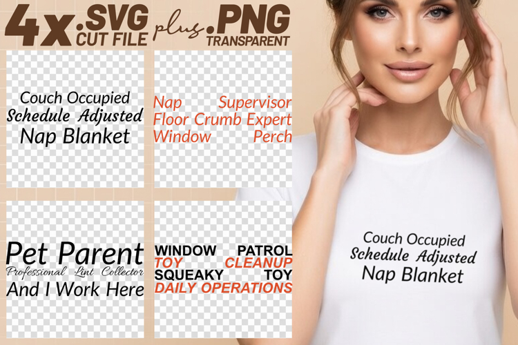 4x Funny Quotes Window Patrol Lint Collector SVG Cut Files