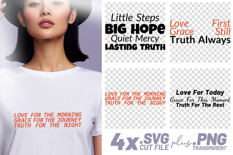 4x Little Steps Big Hope Love Truth SVG Cut Files Cricut