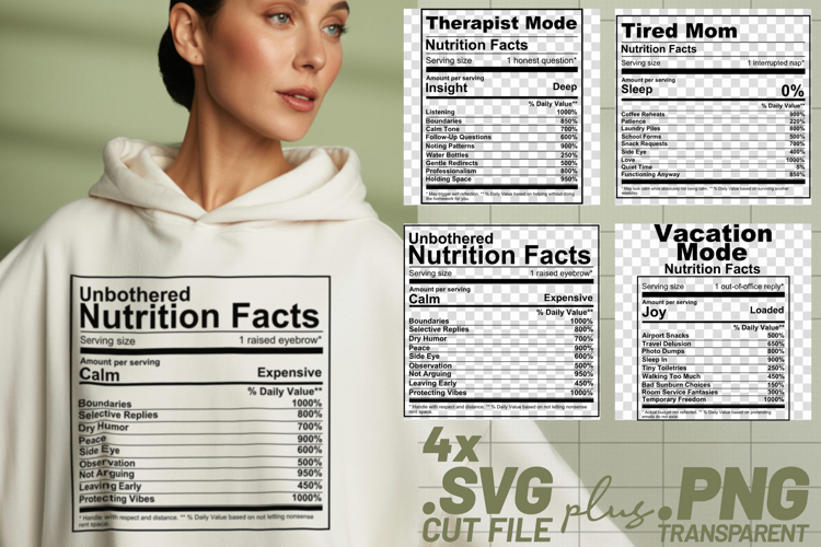Mom Nutrition Facts Svg Image 16