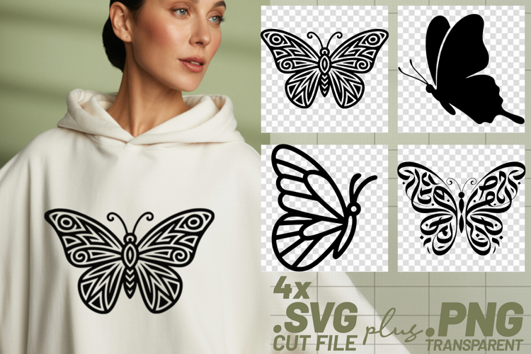 Butterfly Outline Image 7