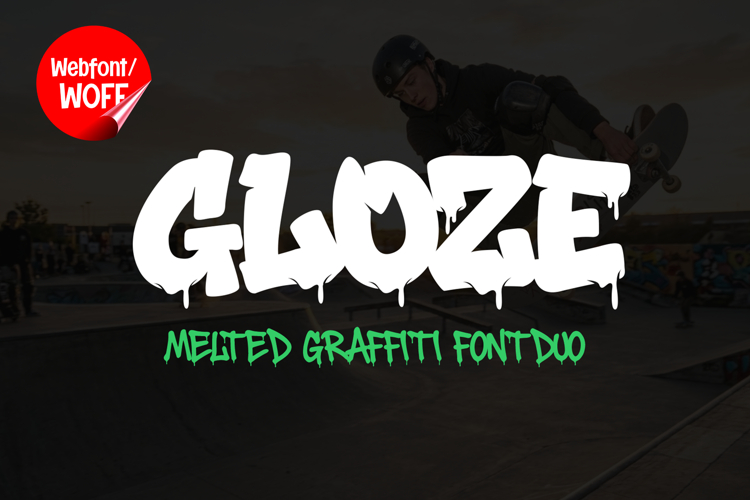 Gloze - Graffiti Webfont Urban Melt Style for Headlines