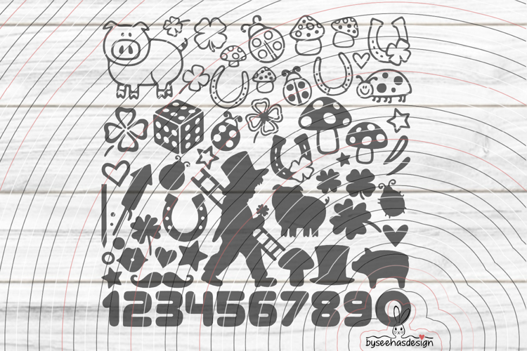 lucky symbols Cutting file SVG DXF