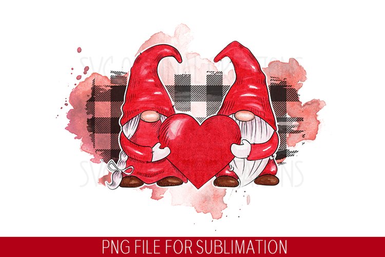 Valentine day gnomes Sublimation , Valentine day sublimation