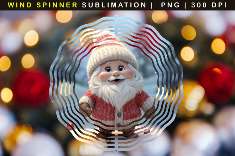 Christmas Gnome Wind Spinner Sublimation