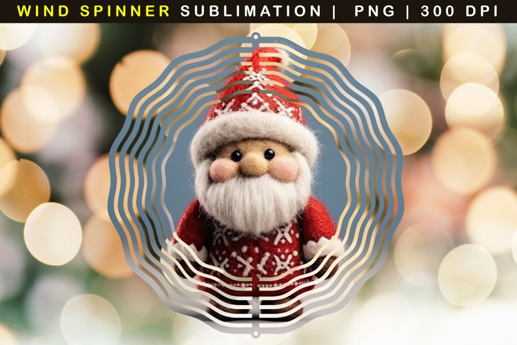 Christmas Gnome Wind Spinner Sublimation