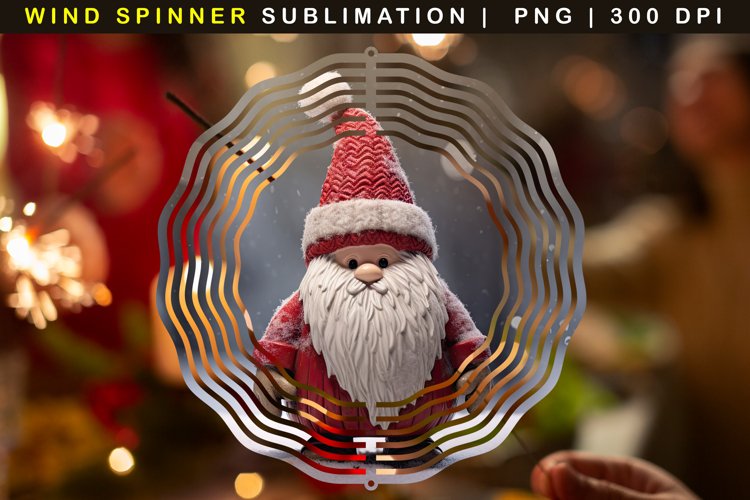 Christmas Gnome Wind Spinner Sublimation