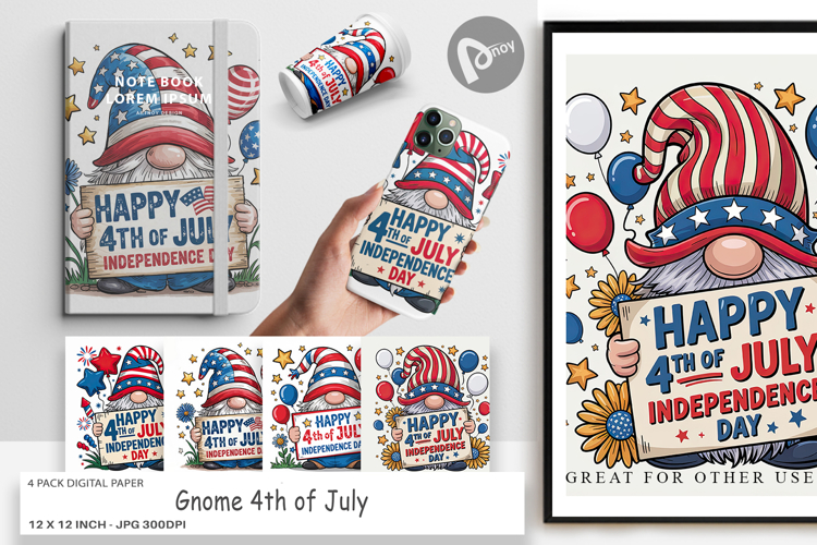 4th Of July Gnome Clipart Image 21