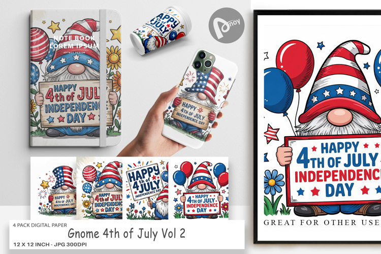 4th Of July Gnome Clipart Image 20