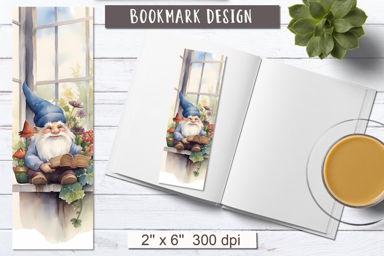 Gnome bookmarks  Watercolor Bookmarks design