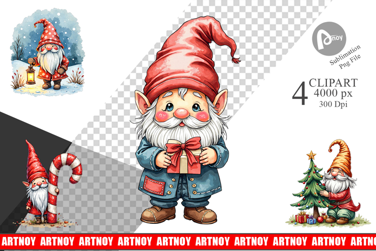 Gnome Christmas Delights Clipart