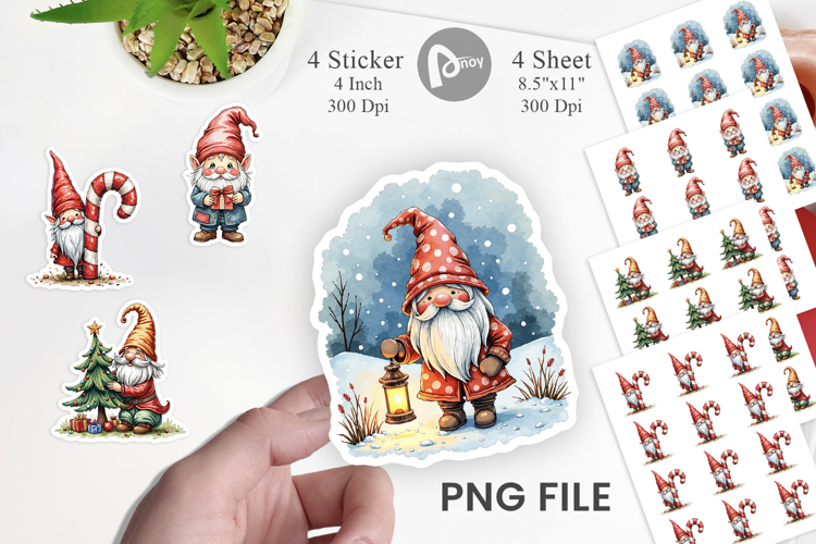 Gnome Christmas Delights Sticker