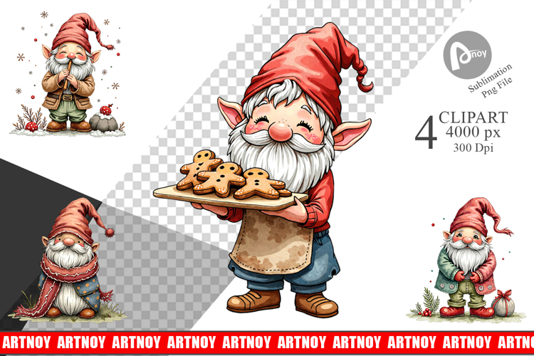 Gnome Christmas Delights Clipart