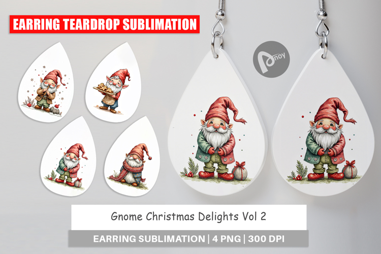 Gnome Christmas Delights Earring