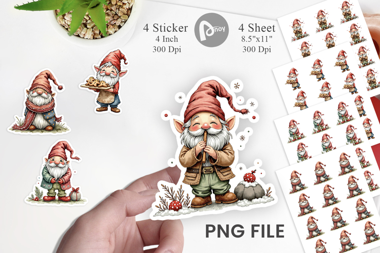 Gnome Christmas Delights Sticker
