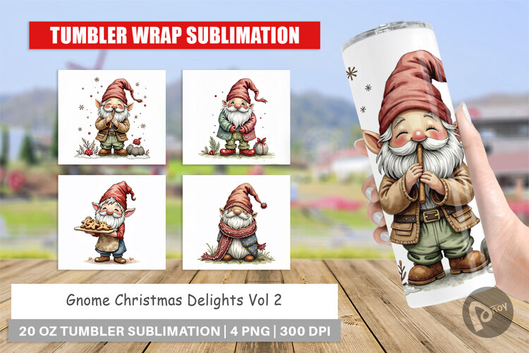 Gnome Christmas Delights Tumbler example image 1