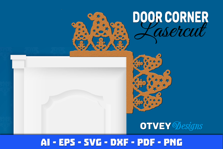 Gnome Christmas Door Corner Lasercut