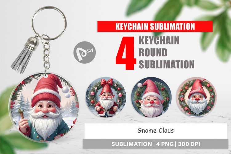 Keychain Gnome Claus