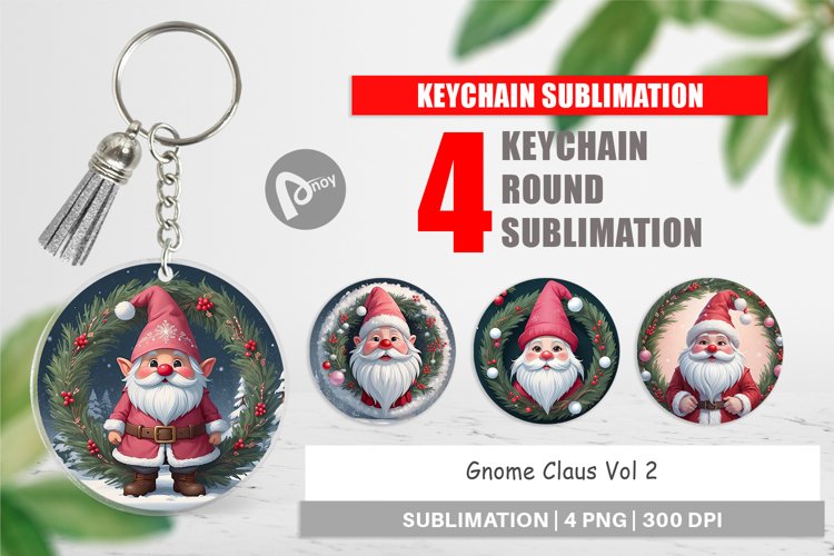 Keychain Gnome Claus
