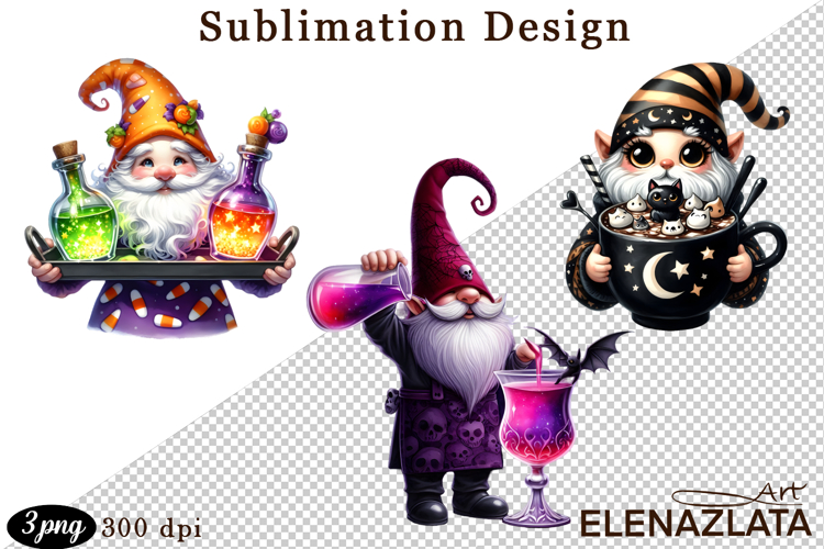 Gnome, Happy Halloween Clipart watercolor clipart