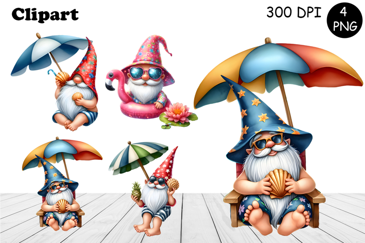 Cute flowers gnome clipart, birthday gnome sublimation