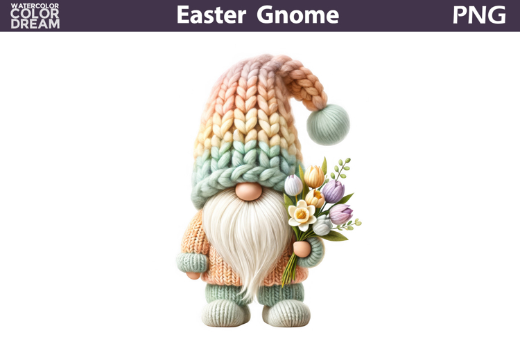Easter Gnome PNG Clipart | Pastel Spring Sublimation