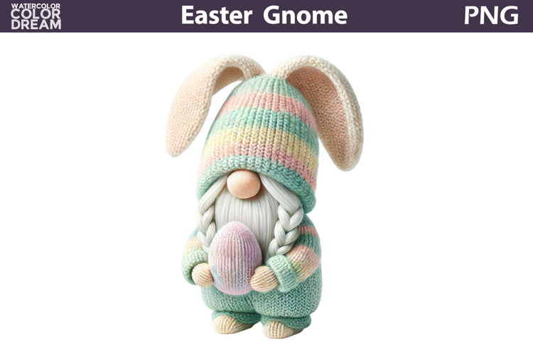 Easter Bunny Ears Gnome PNG | Spring Sublimation