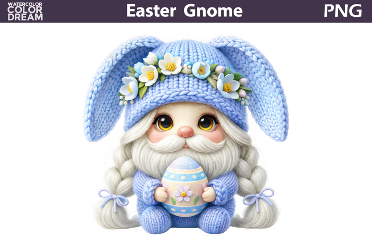 Easter Gnome Clipart PNG | Spring Bunny Ears Sublimation