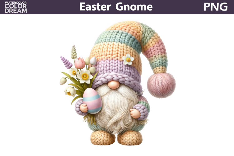 Easter Gnome PNG Clipart | Pastel Spring Sublimation