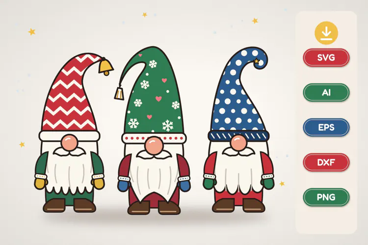Christmas Gnomes SVG
