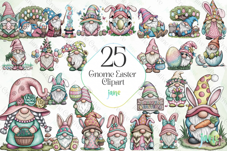 Easter Gnome Clipart